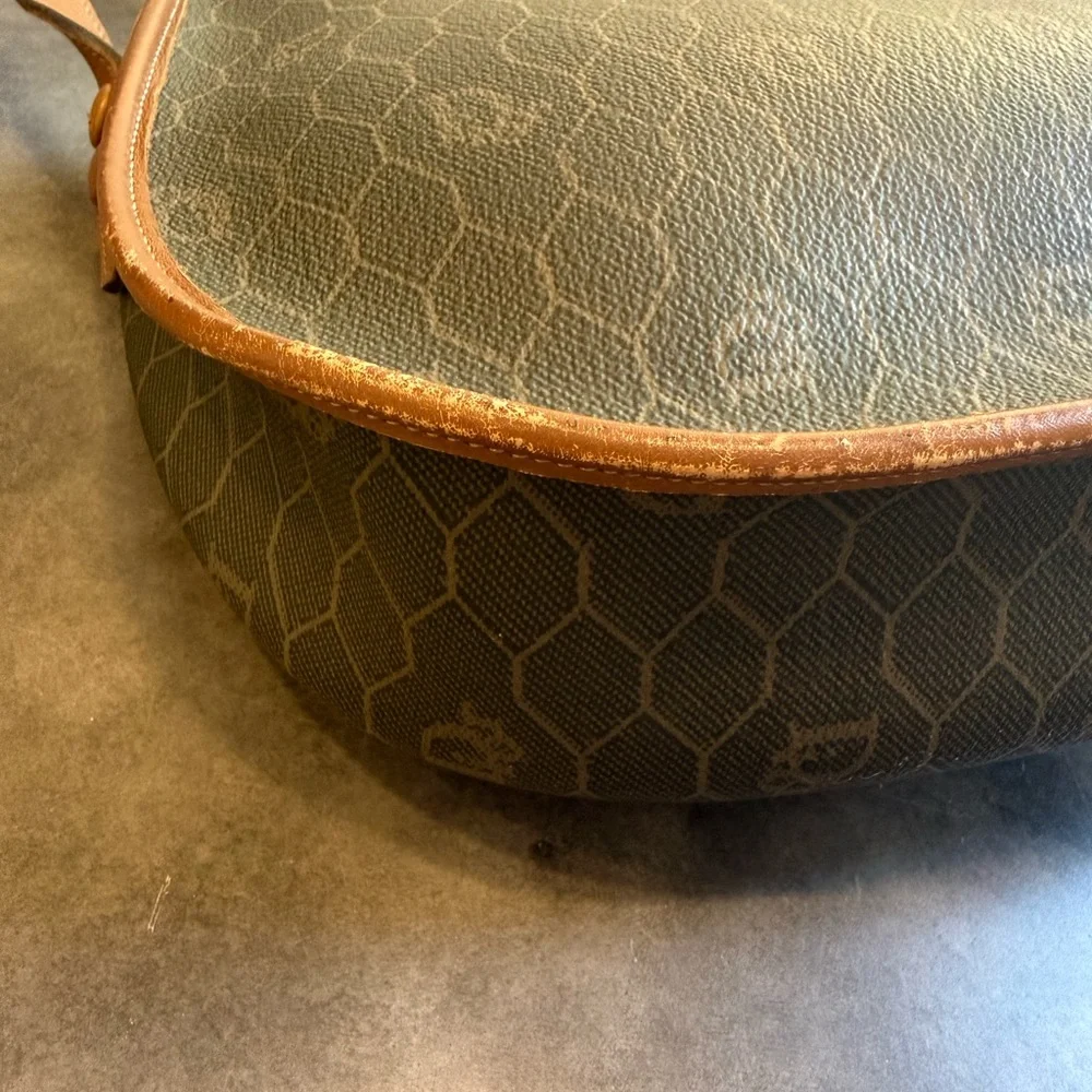Dior VINTAGE Honeycomb Monogram Saddle Crossbody, Christian Dior